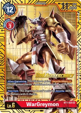 WarGreymon - BT1-025 - P (2nd Anniversary Set) - Foil