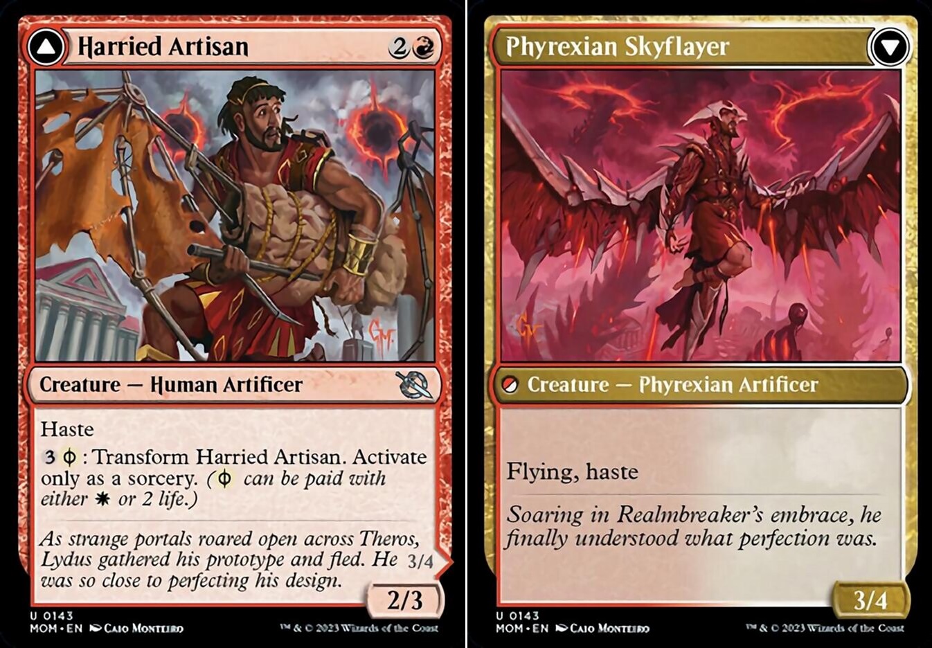 Harried Artisan // Phyrexian Skyflayer