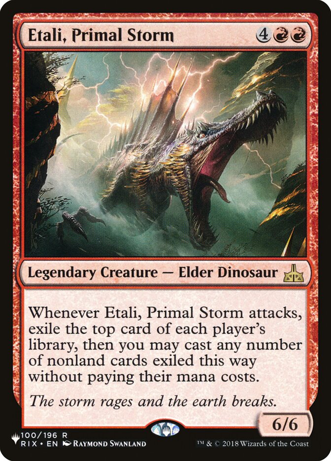 Etali, Primal Storm - The List