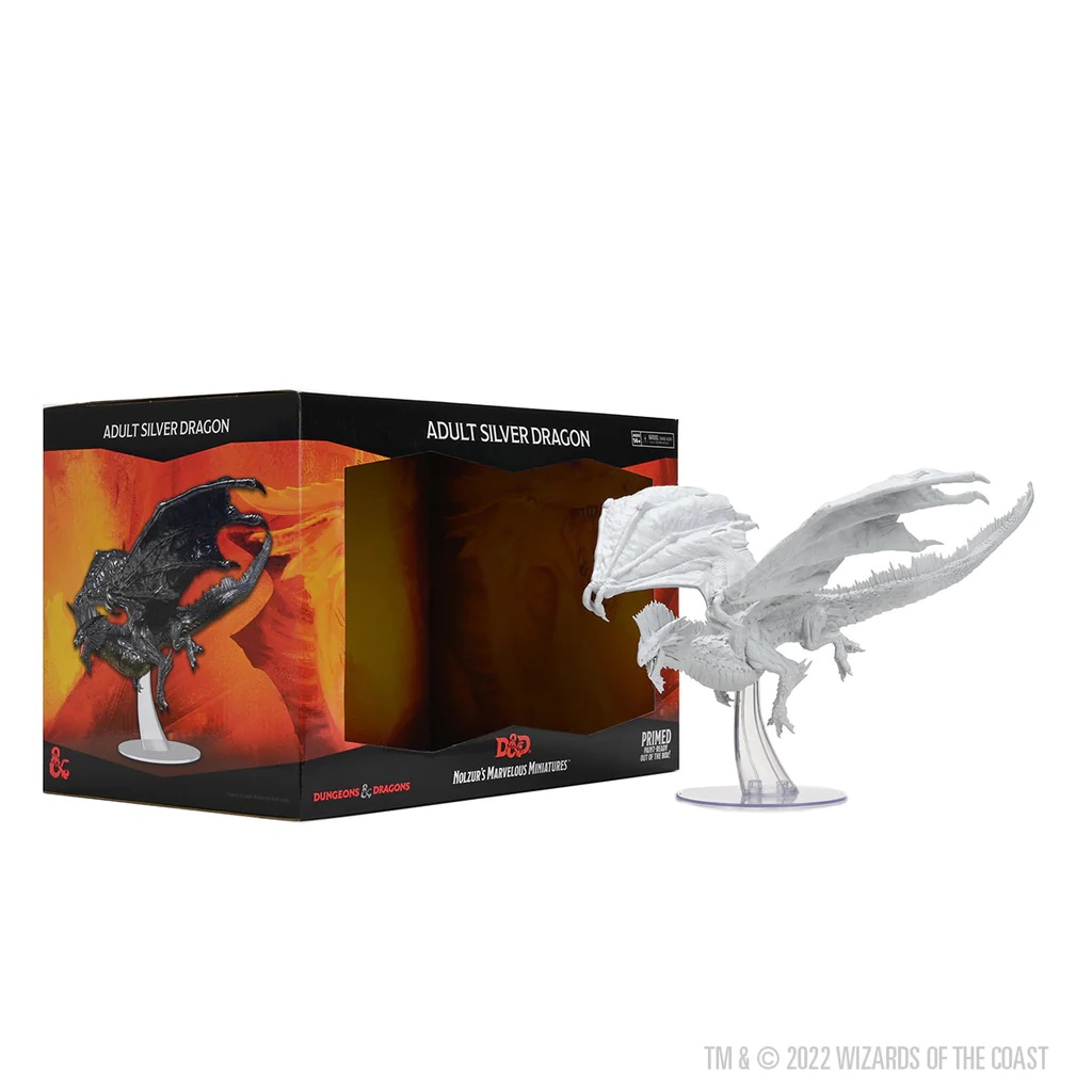 D&D Nolzurs Marvelous Miniatures: Adult Silver Dragon