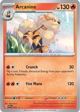 Arcanine - SVP011 - SVP Black Star Promos