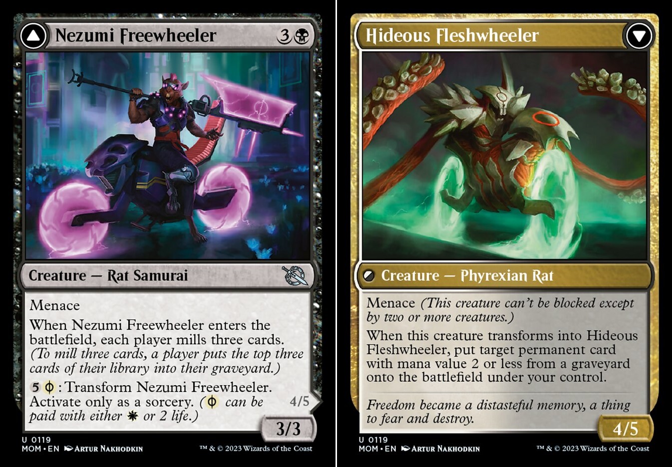 Nezumi Freewheeler // Hideous Fleshwheeler