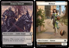 Zombie Knight // Human (06) Double-sided Token