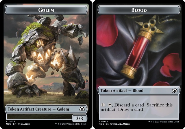 Golem // Blood Double-sided Token