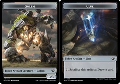 Clue (0033) // Golem (0037) Double-Sided Token