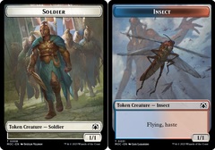 Soldier // Insect Double-sided Token