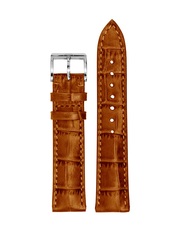 MeisterSinger - Calf Leather Strap With Crocodile Grain - Cognac - SG03