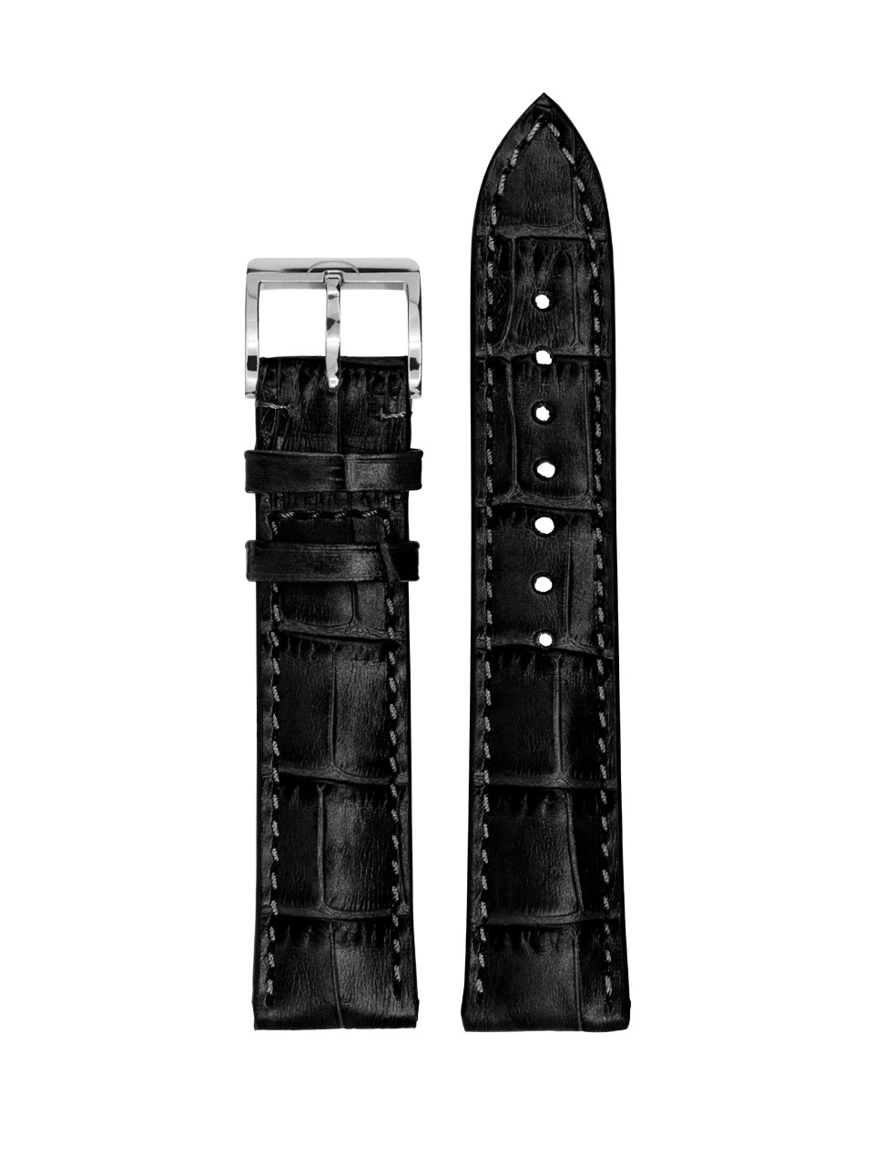 MeisterSinger - Calf Leather Strap With Crocodile Grain - Black - SG01