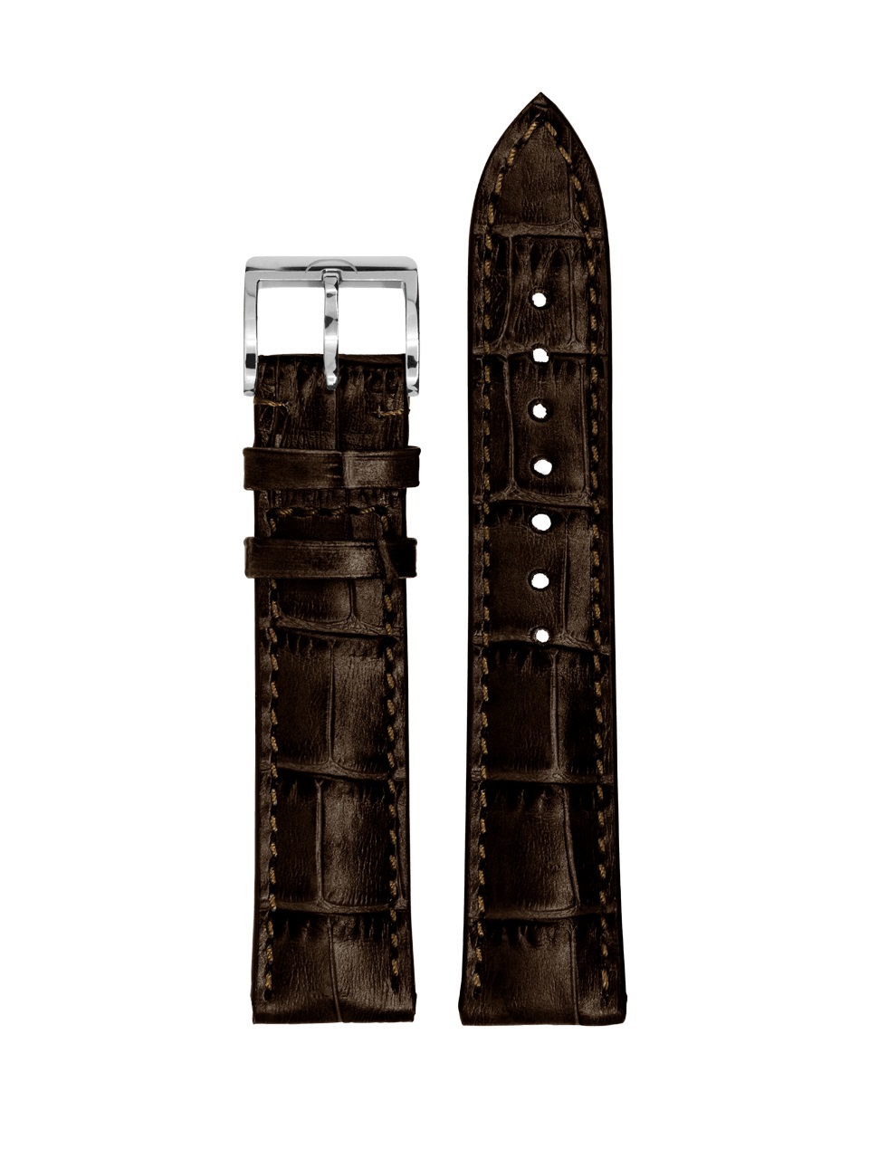 MeisterSinger - Calf Leather Strap With Crocodile Grain - Brown - SG02