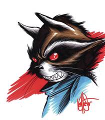 Df Marvel Comics Haeser Rocket Raccoon Sketch Var (STL267145)