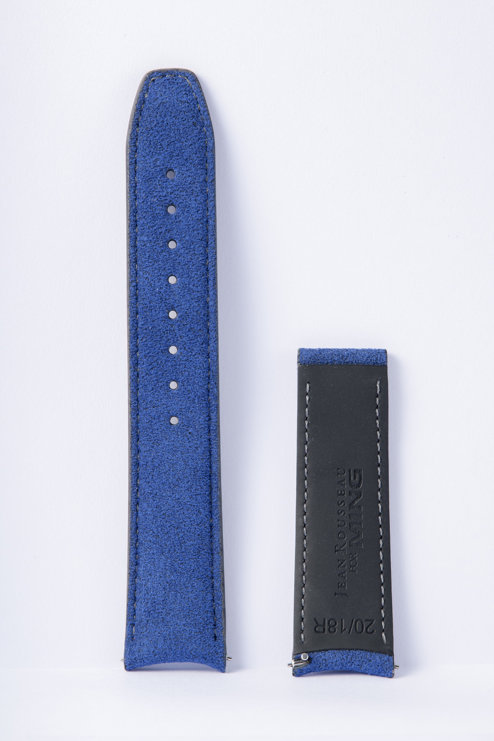 Ming 22MM Regular - Blue Alcantara Strap