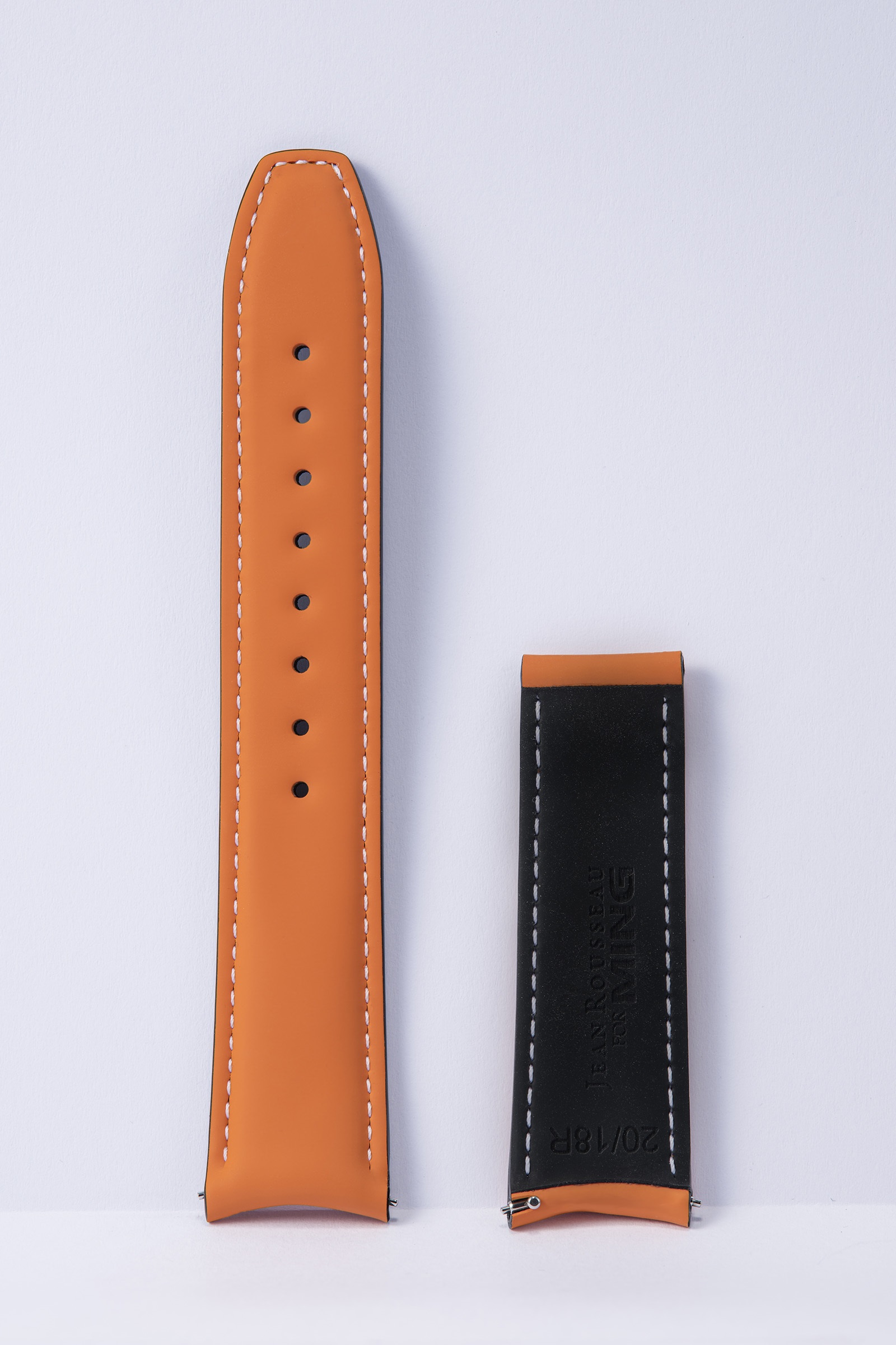 Ming 22MM Regular - Orange Rubber Strap