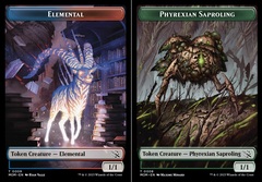 Elemental (009) // Phyrexian Saproling (008) Double-Sided Token - Foil