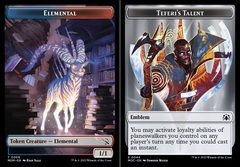 Elemental (009) // Teferi's Talent Emblem (044) Double-Sided Token - Foil