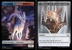 Elemental (009) // Wrenn and Realmbreaker Emblem (023) Double-Sided Token - Foil