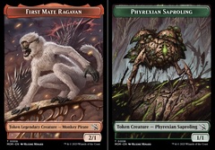 First Mate Ragavan (0006) // Phyrexian Saproling (0008) Double-Sided Token - Foil