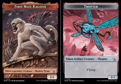 First Mate Ragavan (0006) // Thopter (0019) Double-Sided Token - Foil