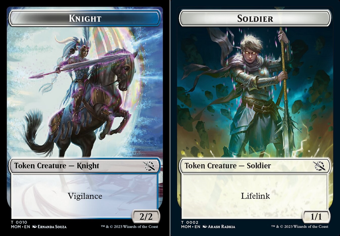 Knight (010) // Soldier (002) Double-Sided Token - Foil