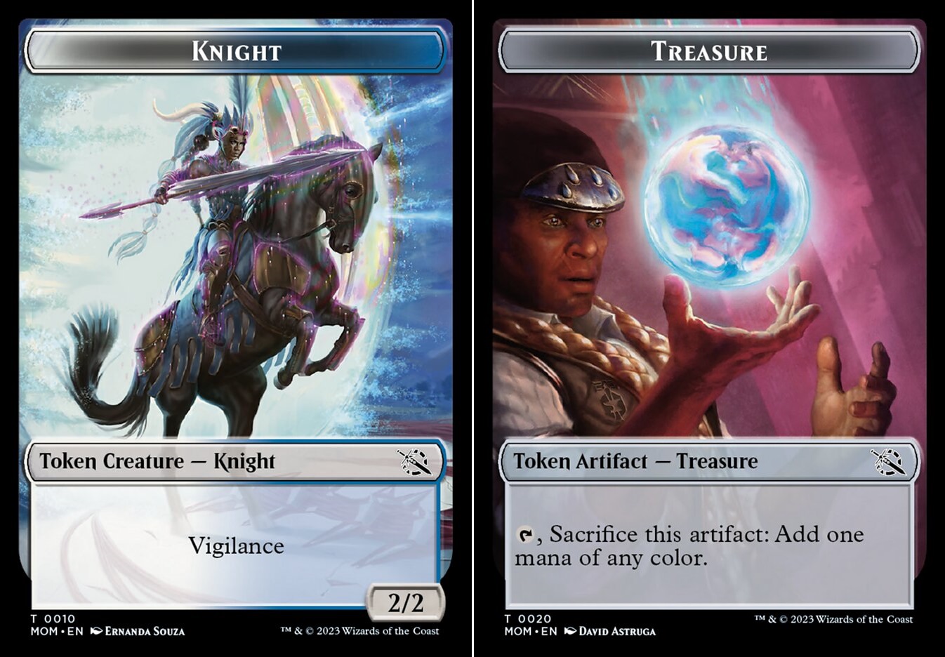 Knight (010) // Treasure (020) Double-Sided Token - Foil