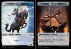 Knight (0010) // Treasure (0021) Double-Sided Token - Foil