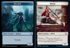 Kraken (004) // Monk (001) Double-Sided Token - Foil