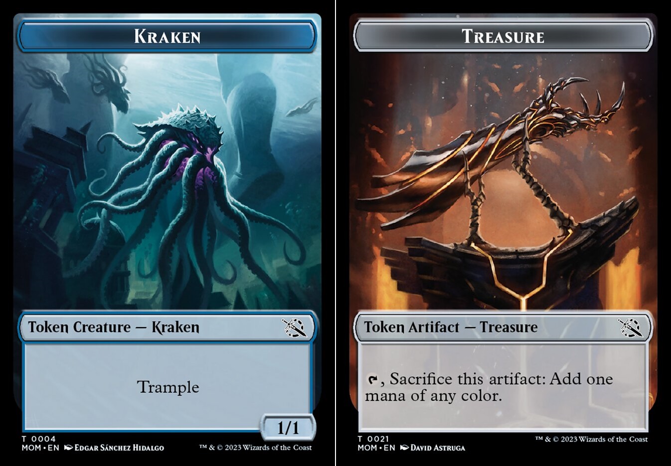 Kraken (004) // Treasure (021) Double-Sided Token - Foil