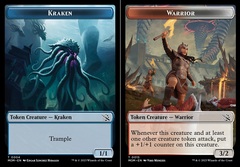 Warrior // Kraken Double-Sided Token - Foil