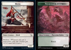 Monk (0001) // Phyrexian Hydra (0011) Double-Sided Token - Foil