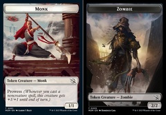 Monk (001) // Zombie (005) Double-Sided Token - Foil