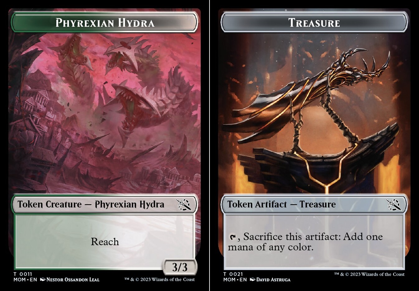 Phyrexian Hydra (011) // Treasure (021) Double-Sided Token - Foil