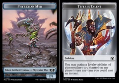 Phyrexian Myr (001) // Teferi's Talent Emblem (044) Double-Sided Token - Foil