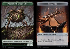 Phyrexian Saproling (0008) // Treasure (0021) Double-Sided Token - Foil