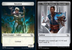 Soldier (0002) // Teferi Akosa of Zhalfir Emblem (0022) Double-Sided Token - Foil