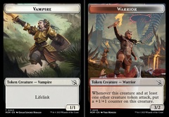 Vampire (003) // Warrior (015) Double-Sided Token - Foil