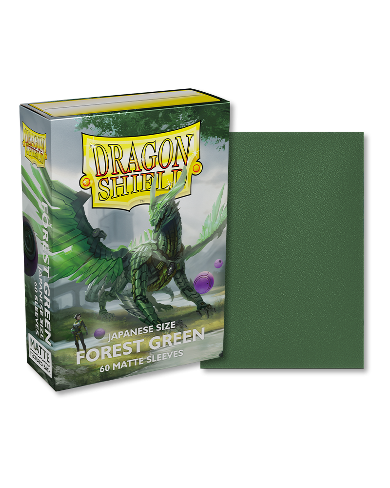 Dragon Shield - 60 Matte Sleeves Forest Green Japanese Size