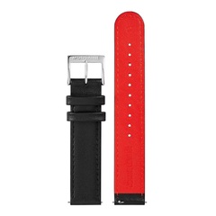 Mondaine - Black Genuine Leather Strap With Red Interior 18mm - FEM.3118.22Q.2.K
