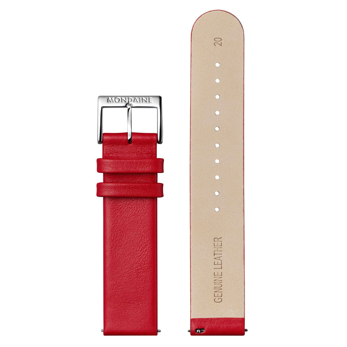 Mondaine - Red Genuine Leather 20mm - FEM.16220.30Q.4.K