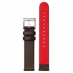 Mondaine - Dark Brown Vegan Grape Leather Watch Strap 16mm Polished Buckle - FG3116.70Q