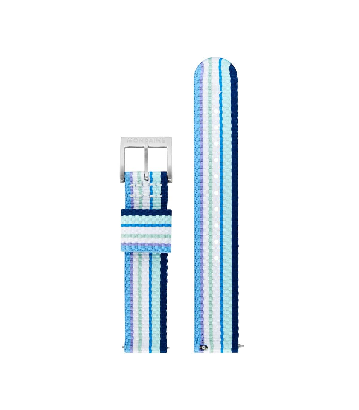 Mondaine - Blue/Green Striped Textile Strap 16mm - FT3116.40Q.1