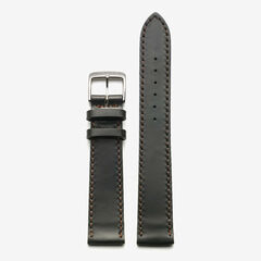Nomos - Horween Genuine Shell Cordovan Black With Brown Stitching 18mm
