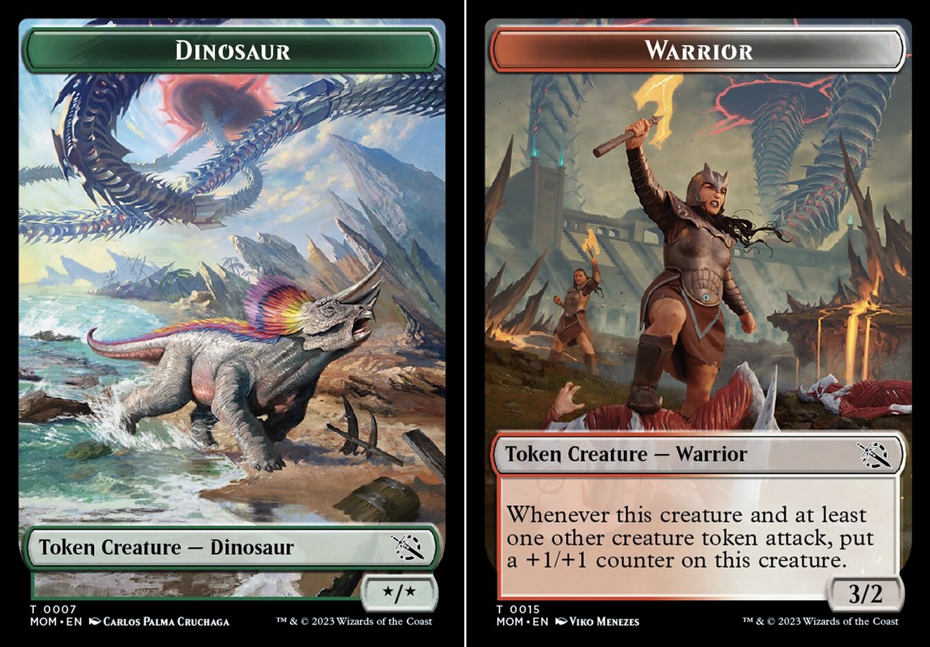 Dinosaur (007) // Warrior (015) Double-Sided Token