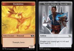 Elemental (002) // Teferi Akosa of Zhalfir Emblem (022) Double-Sided Token