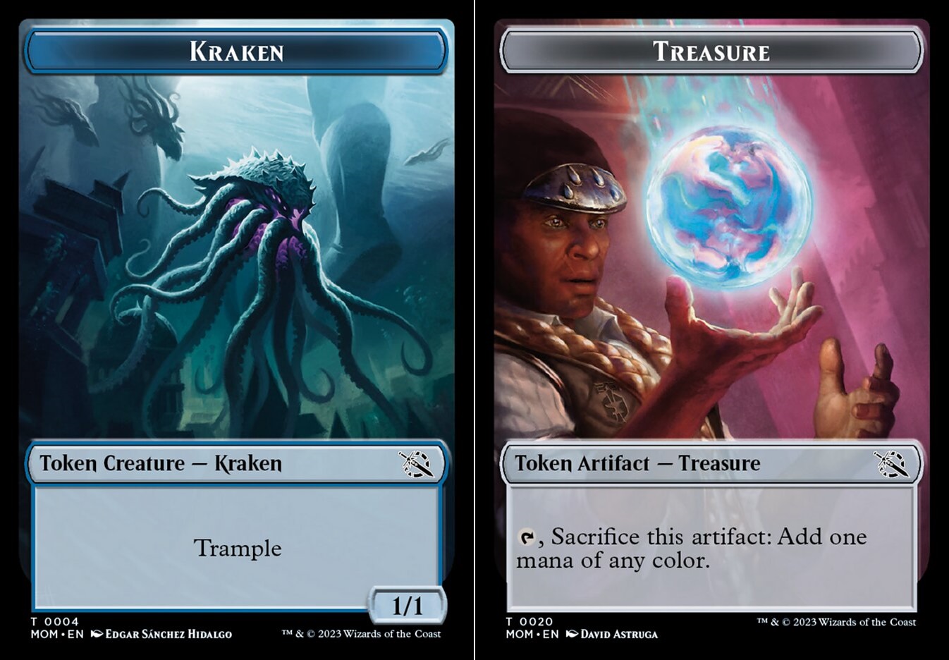 Kraken (004) // Treasure (020) Double-Sided Token