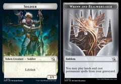 Soldier (002) // Wrenn and Realmbreaker Emblem (023) Double-Sided Token