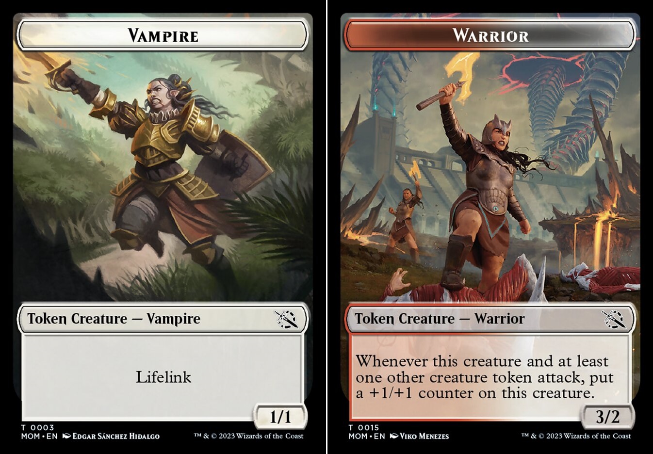 Vampire (003) // Warrior (015) Double-Sided Token