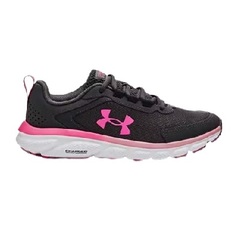 Under Armour - Women's UA Charged Assert 9 Marble Running Shoes - Jet Gray-Pink Elixir-Rebel Pink-107