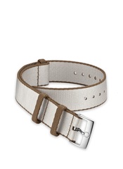 Omega - Nato Strap Polyamide Beige Brown Bordered 18mm - 031CWZ011322