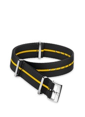 Omega - Nato Strap Polyamide Black With Yellow Stripe 19‑20mm - 031CWZ014683