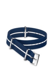 Omega - Nato Strap Polyamide Blue With White Stripe 19‑20mm - 031CWZ014677