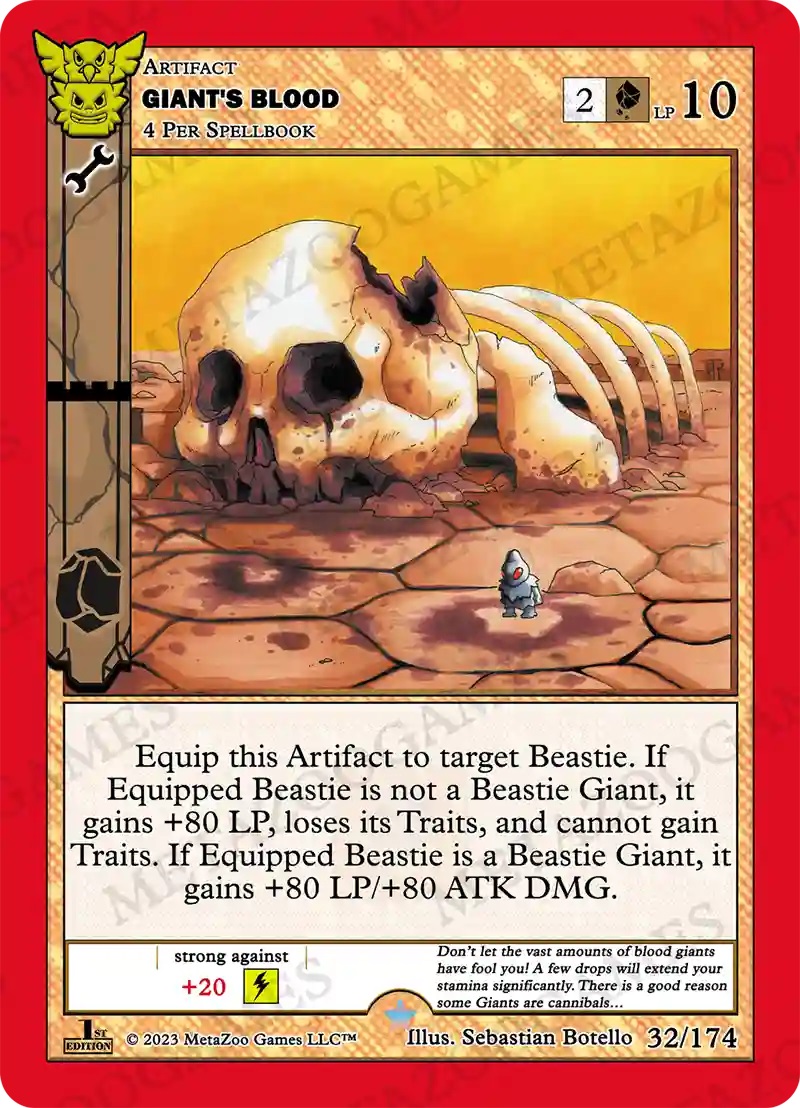 Giants Blood 32/174 - 1st Edition